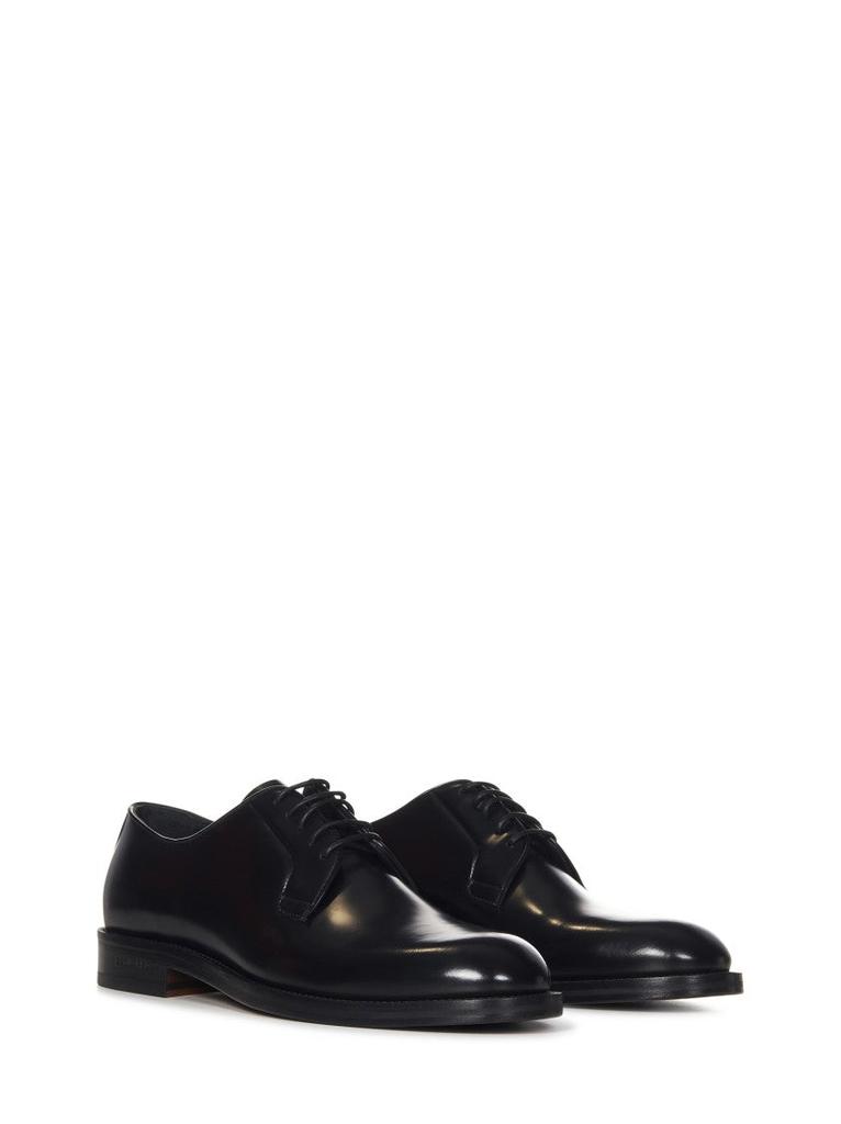 DSQUARED2 Black Brushed Calf Leather 5-Hole Derby Shoes