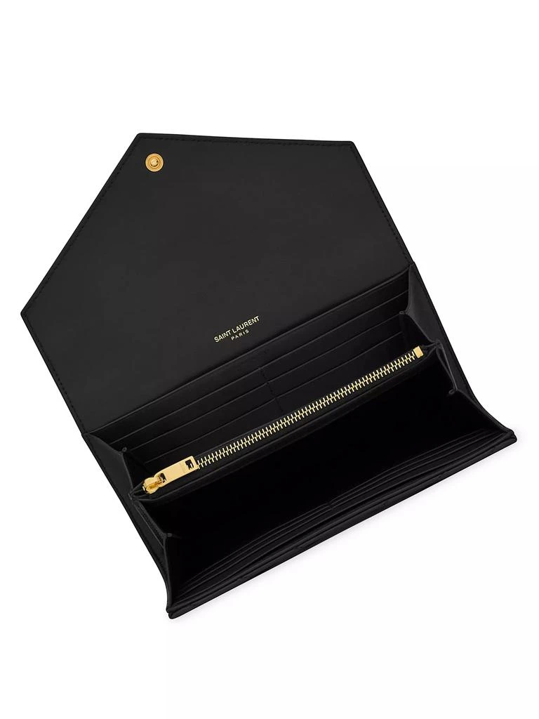 Yves Saint Laurent Cassandre Matelassé Large Flap Wallet in Lambskin 4