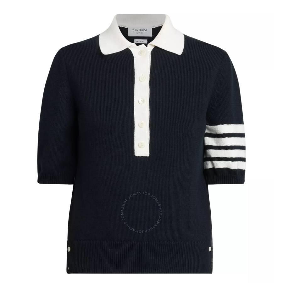 Thom Browne Hector 4-Bar Stripe Polo Shirt