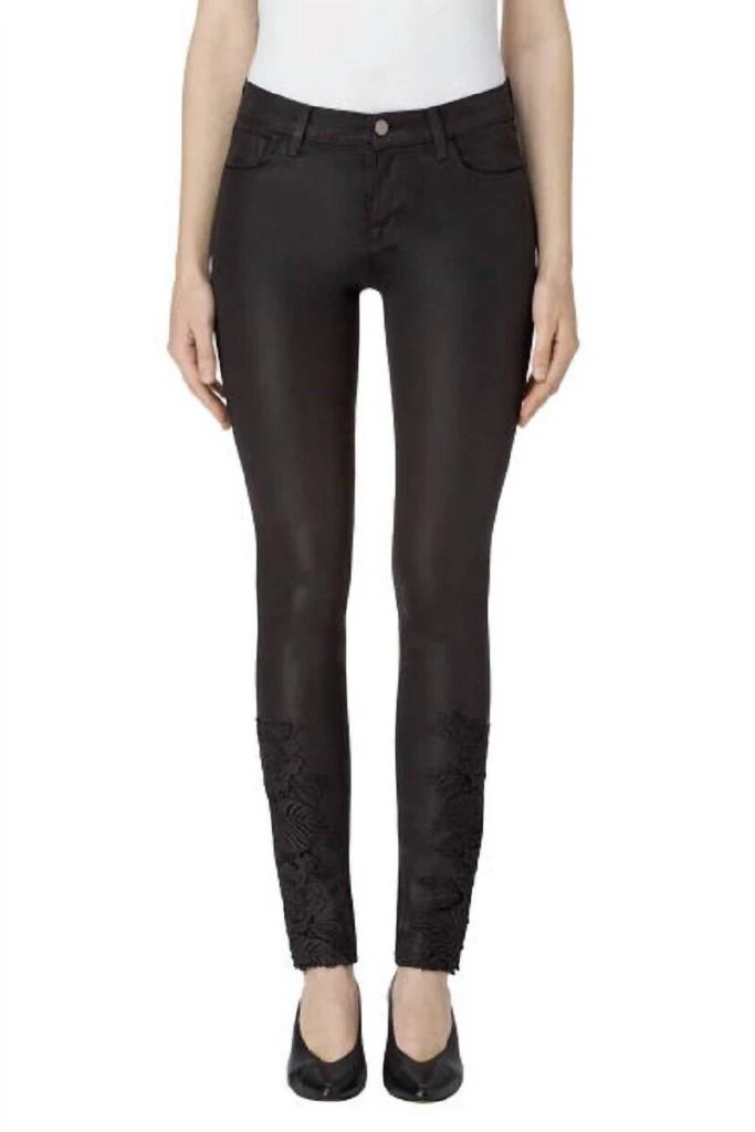 J Brand J Brand - Coated Lace Mid Rise Skinny Jeans 1