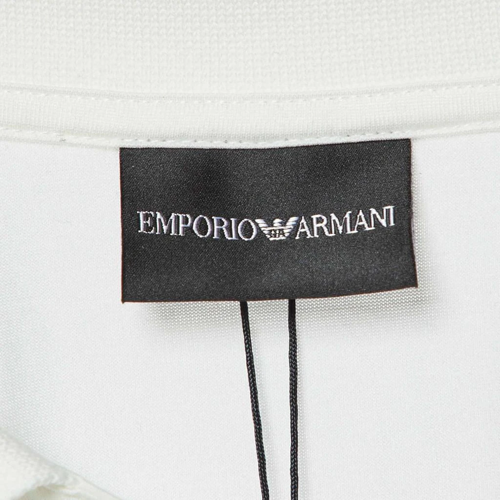 Emporio Armani Emporio Armani White Jersey Logo Embroidered Polo T-Shirt 3XL 4
