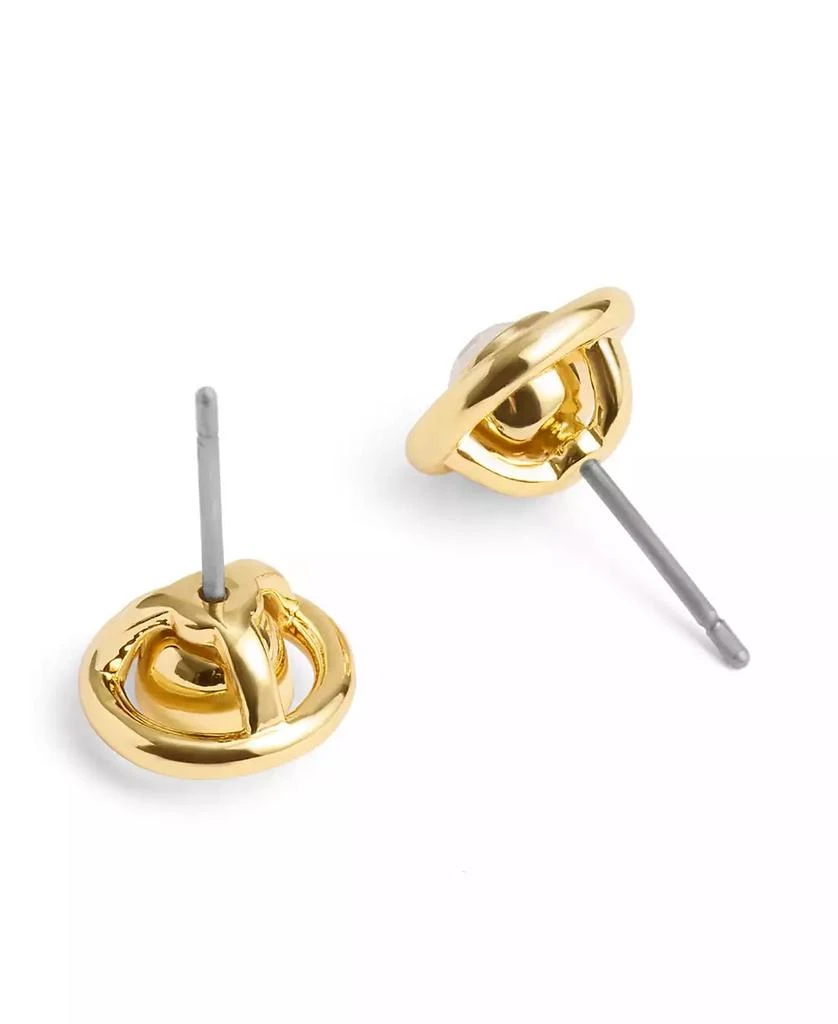 Coach Faux Stone Halo Round Stud Earrings 7