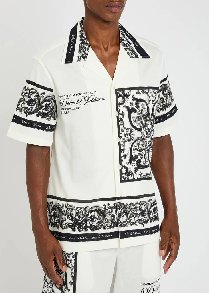 Dolce
Gabbana Printed piqué cotton shirt 2