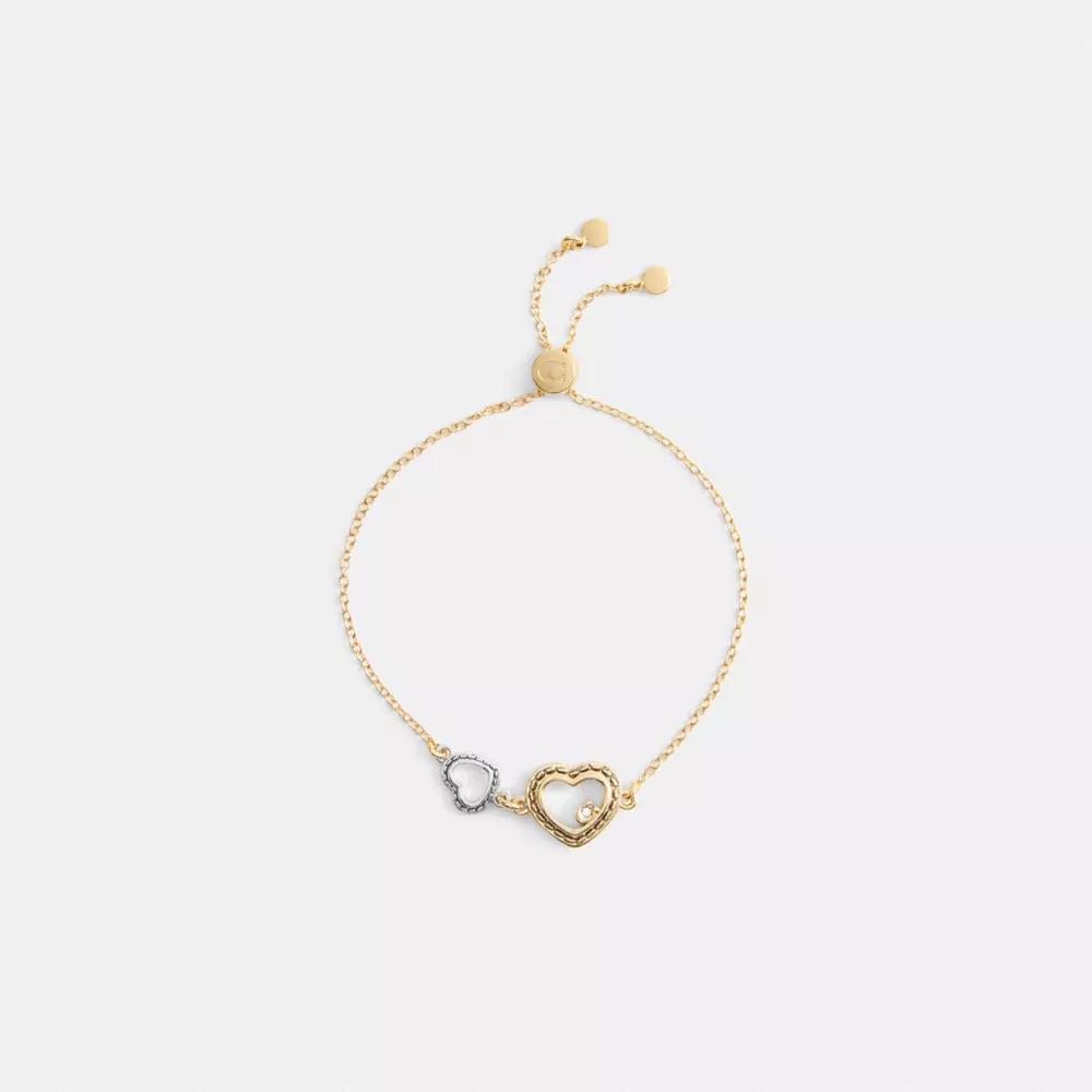 【国内発送】coach＊Double Stitched Hearts Slider Bracelet COACH® Outlet | Double Stitched Hearts Slider Bracelet