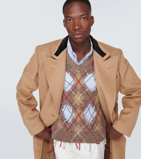 MAISON MARGIELA Wool and camel hair overcoat 5