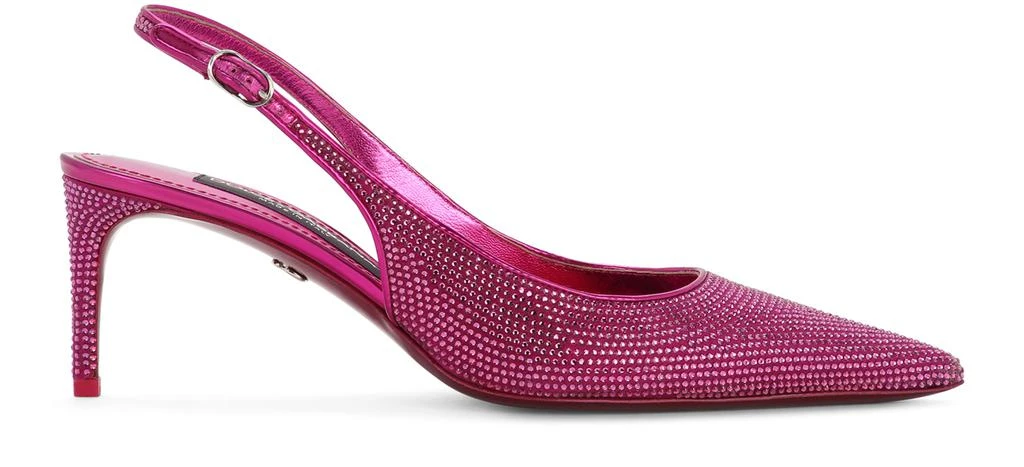 Dolce & Gabbana Satin and rhinestone slingbacks 2