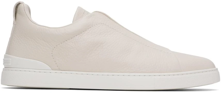 Zegna Off-White Triple Stitch Sneakers 1