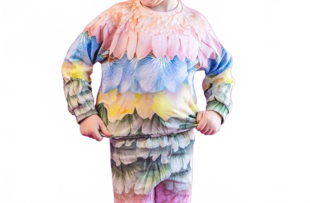 MOLO Girl
s Disc Sweatshirt In Petal Rainbow