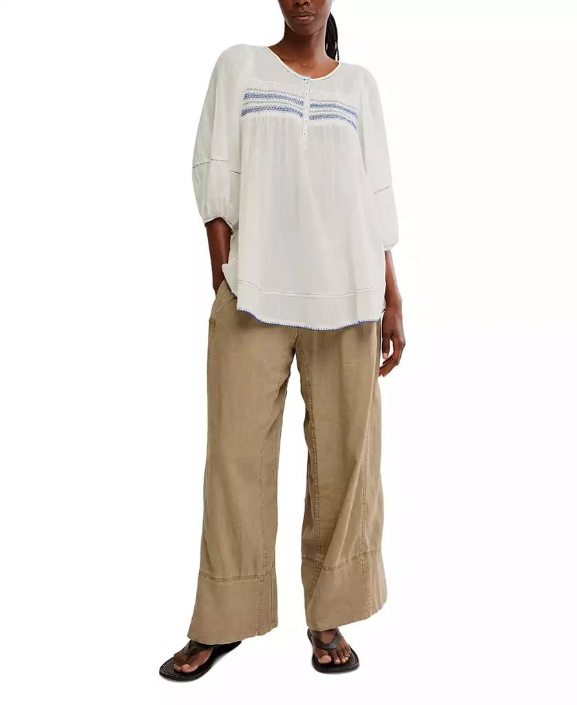 Free People Women's Days End Linen-Blend Pull-On Pants 2