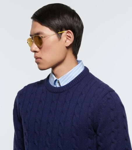 Gucci Metal frame aviator sunglasses 2