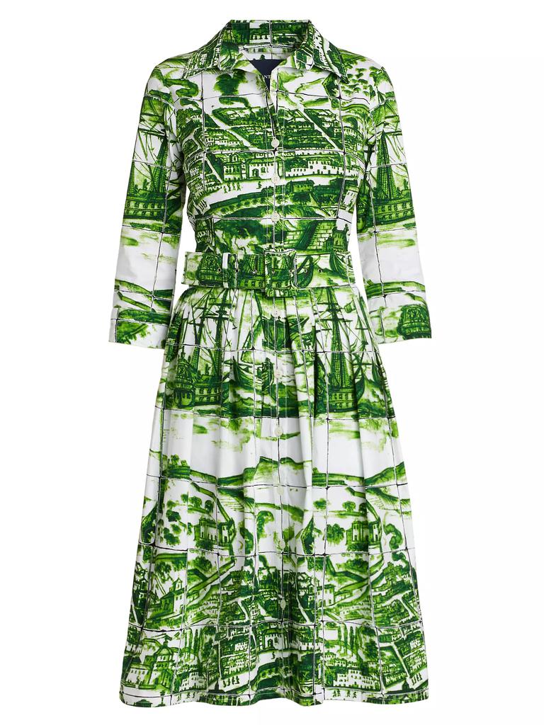 SAMANTHA SUNG Audrey Toile Cotton Shirtdress