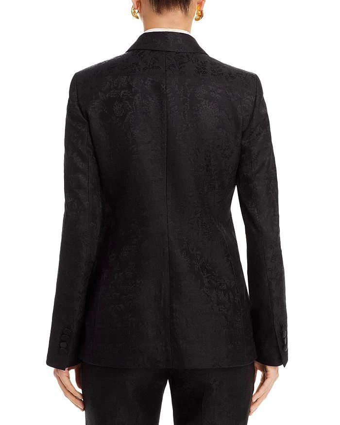 Lafayette 148 New York Satin Lapel Floral Blazer 4