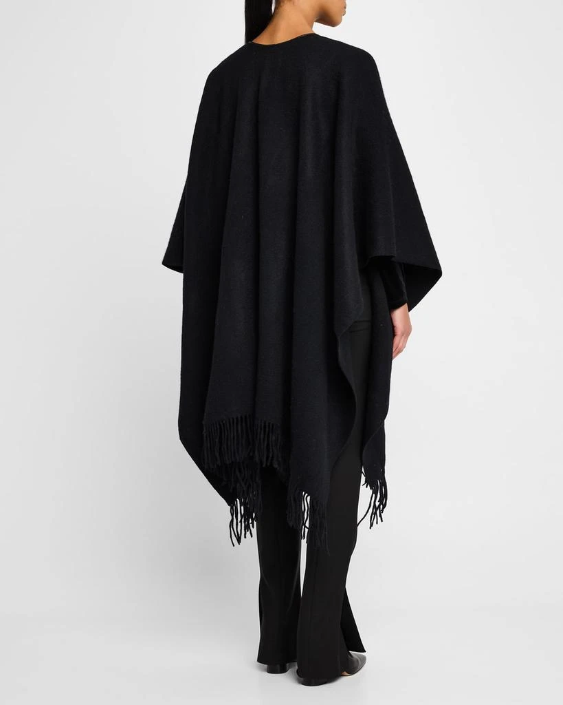 La Fiorentina Ruana Shawl W/ Faux Fur Trim 3