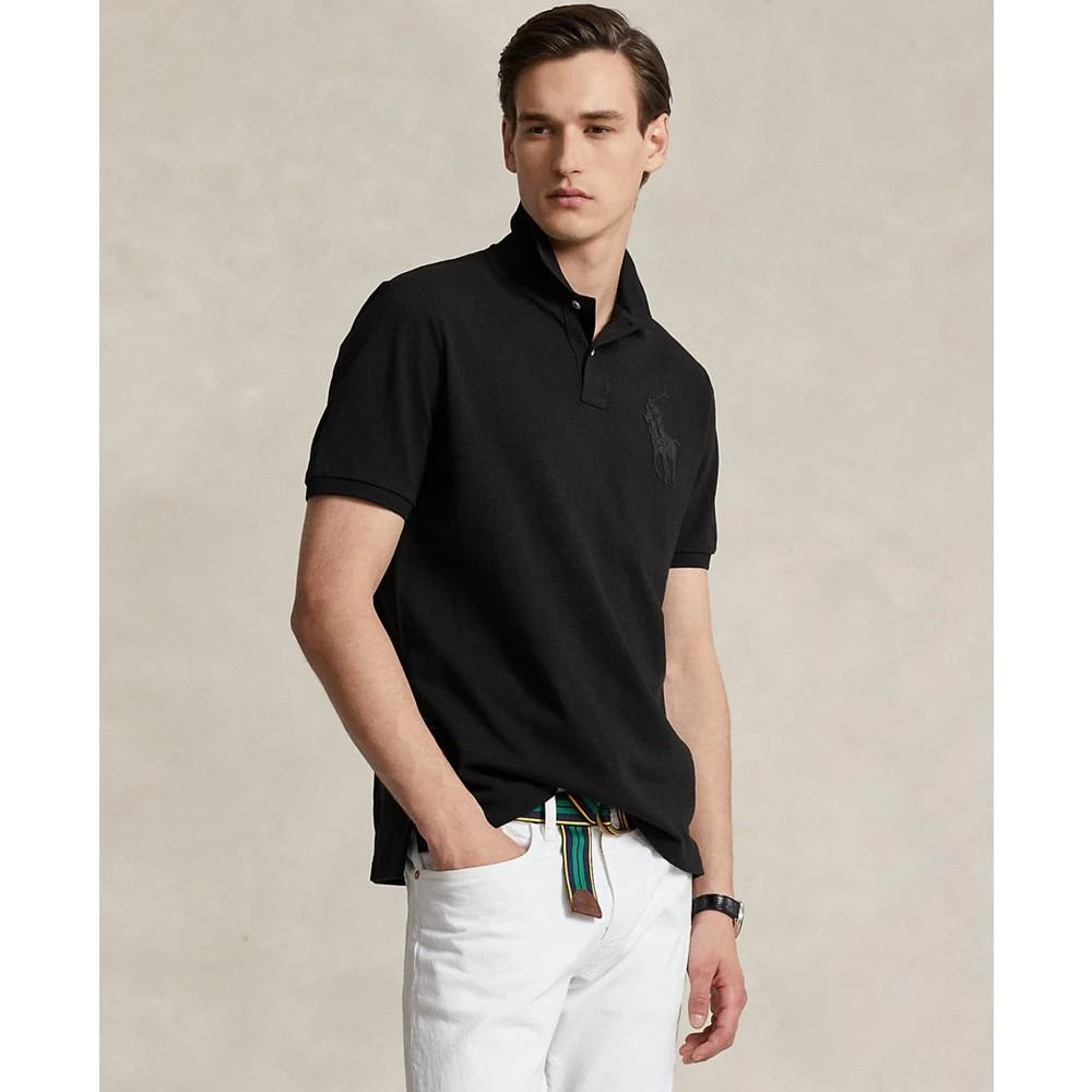 Polo Ralph Lauren Men's Classic-Fit Leather-Pony Mesh Polo 1