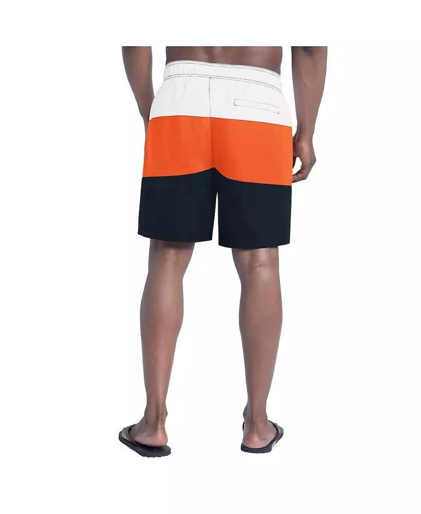 G-III Sports by Carl Banks Men's Navy/Orange Chicago Bears Sunrise Volley Swim Shorts 3