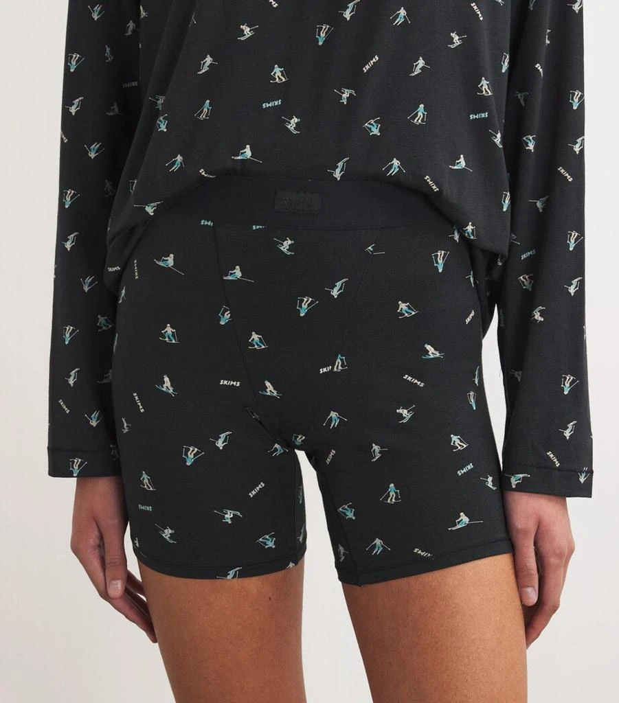SKIMS Ski Print Boyfriend Long-Sleeve Top & Boxers Set 7