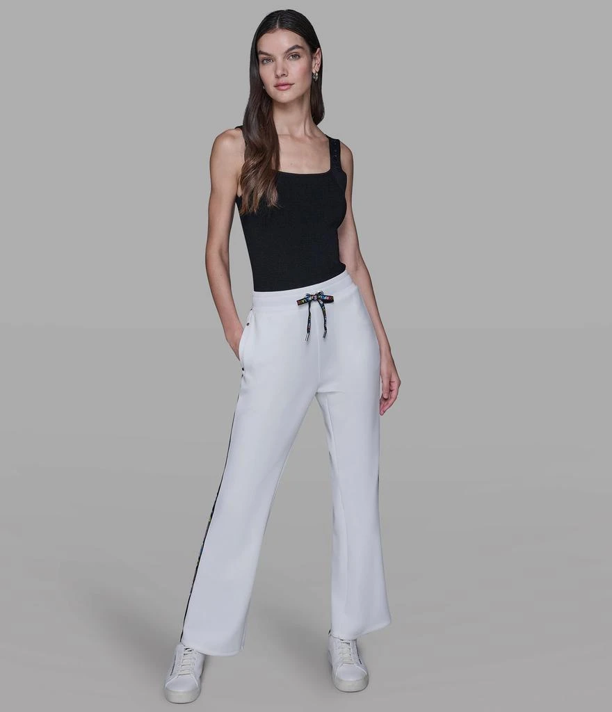 Karl Lagerfeld Paris MULTI-COLOR LOGO TAPE TRACK PANT 4