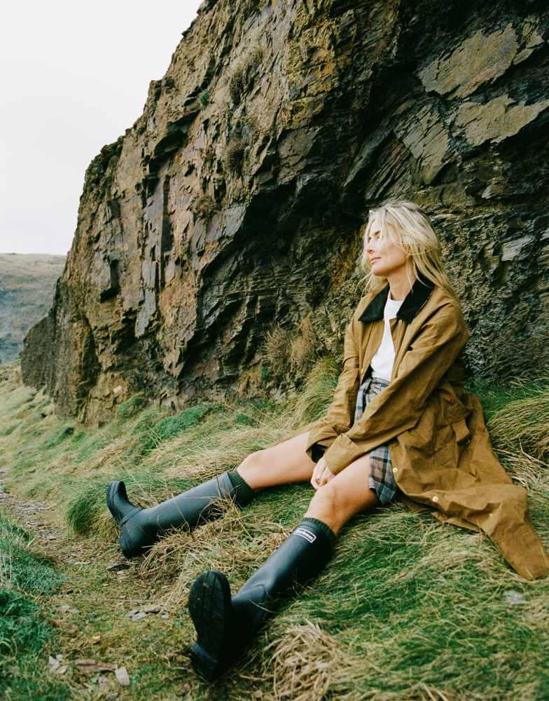 【Barbour】Abbey tall wellington boot with logo detail Barbour Barbour Abbey wellington boot with logo detail in