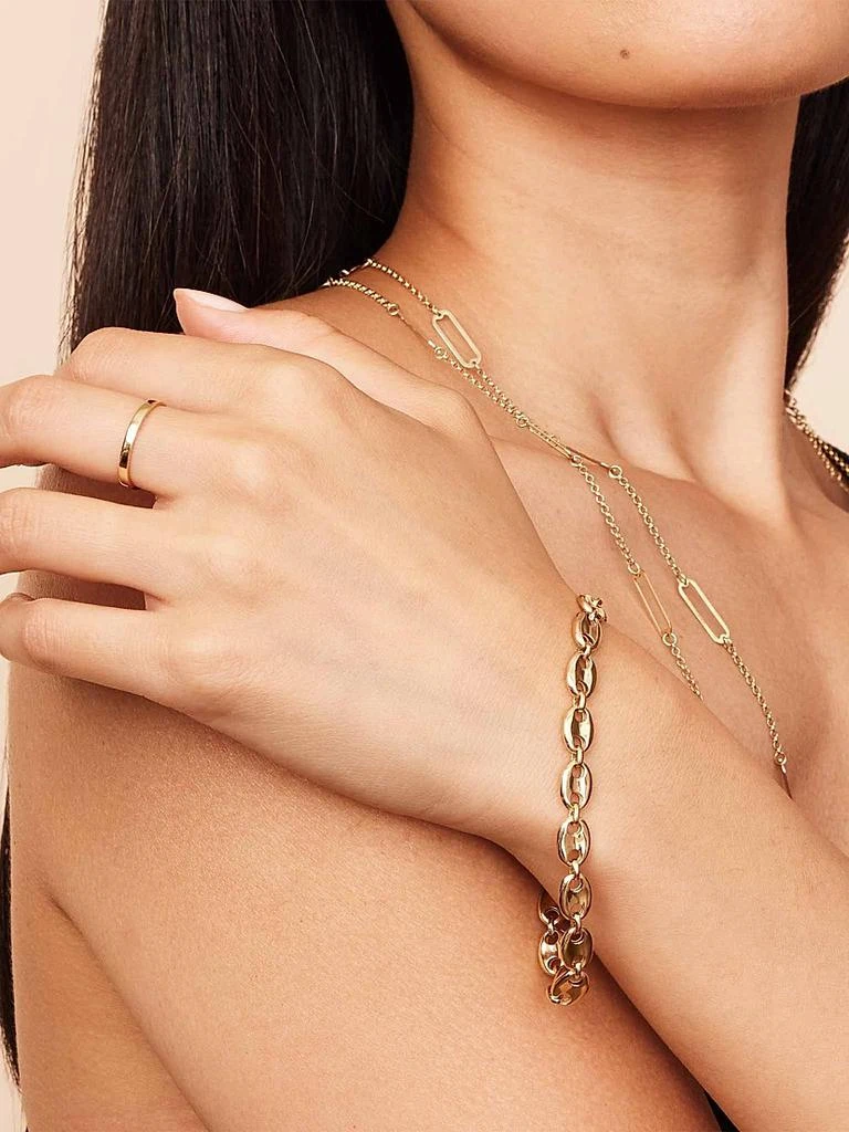 Oradina 14K Yellow Gold Forever Band Ring 6