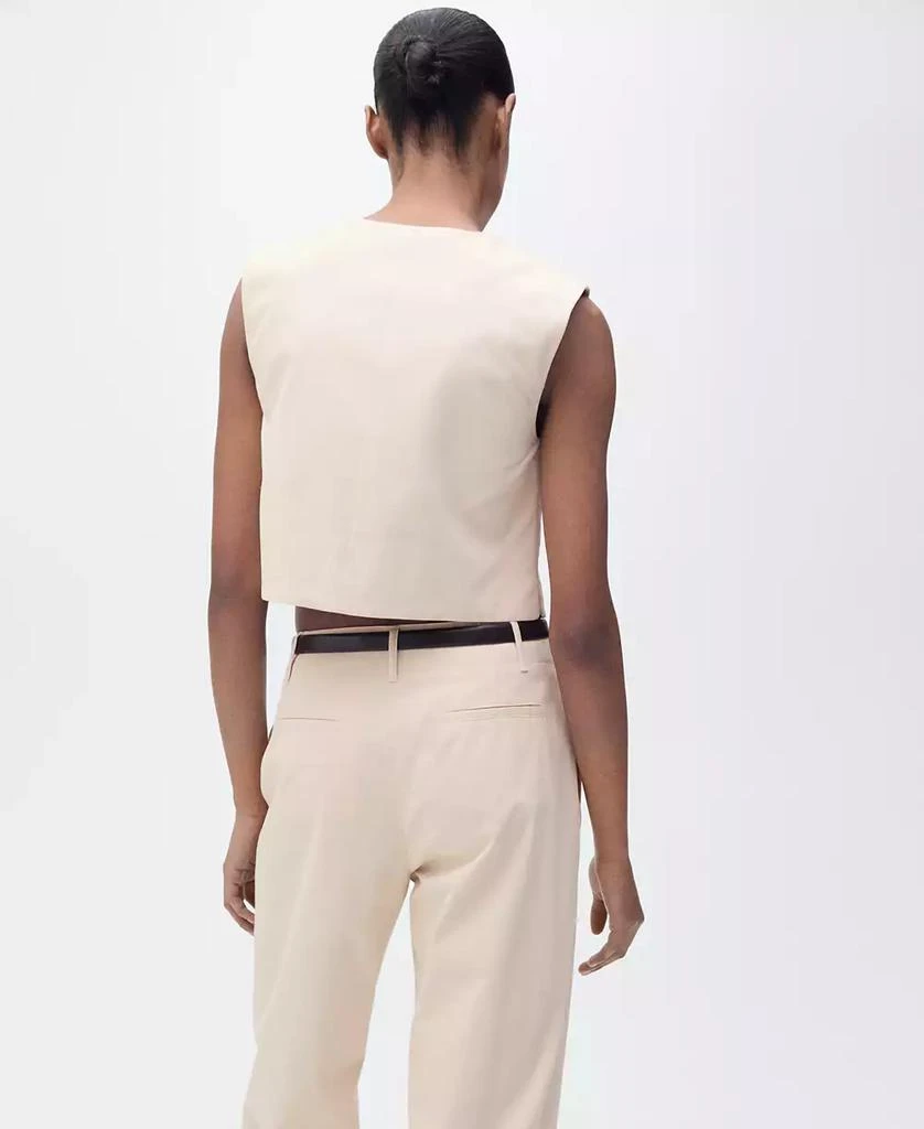 Mango Women's Buttons Cotton Crop Top 2