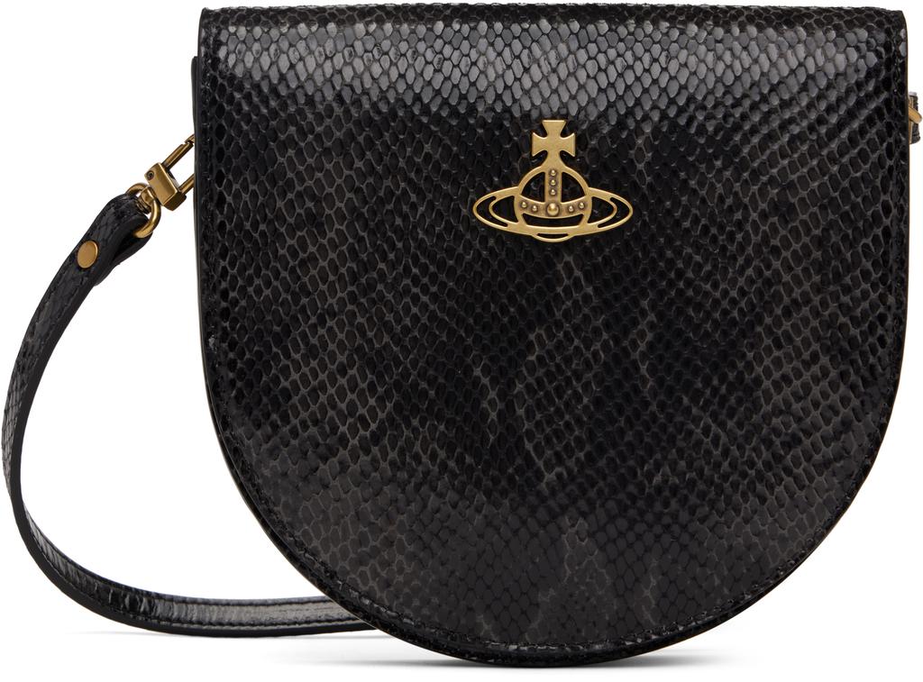 Vivienne Westwood Black Beatrice Square Crossbody Bag