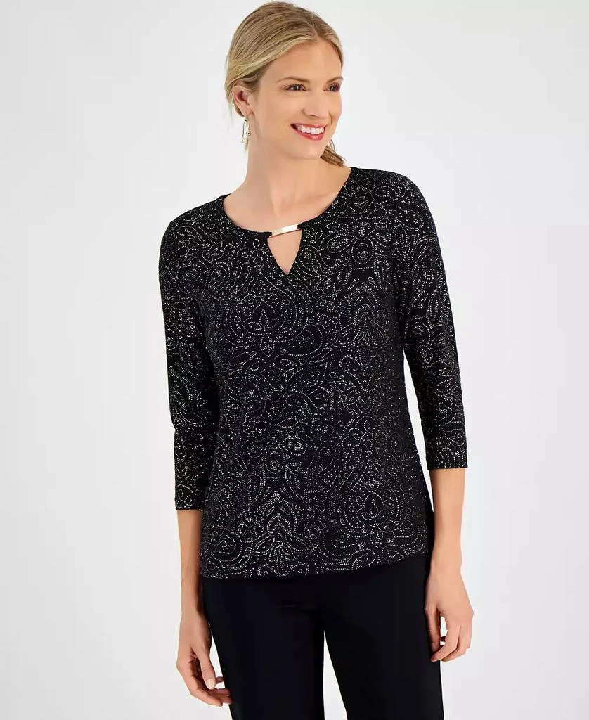 JM Collection Women's Textured Sequined Top, Created for Macy's 1