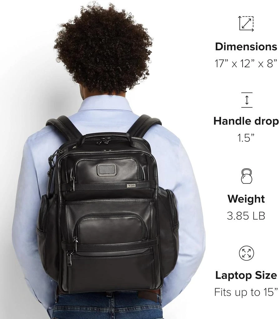 Tumi TUMI - Alpha Brief Pack - Men's and Women's Work and Travel Laptop Backpack with Padded Adjustable Strap - Fits Up to 15" Screen - Black 8