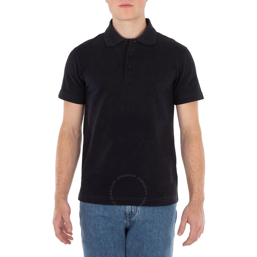 Burberry Logo Embroidered Straight Hem Cotton Polo Shirt 1