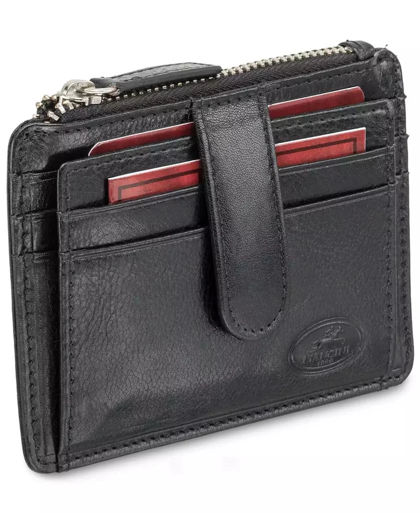 Mancini Leather Goods Men's Equestrian2 Collection RFID Secure Card Case and Coin Pocket 4