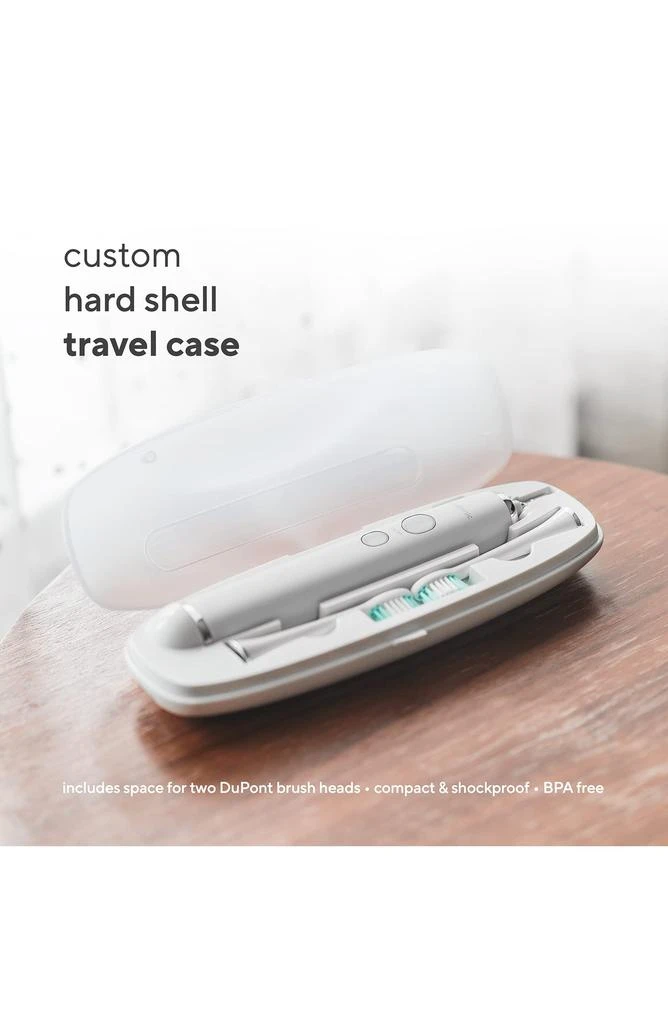 AquaSonic VIBE Series White UltraSonic Whitening Toothbrush with 8 DuPont Brush Heads & Travel Case 7
