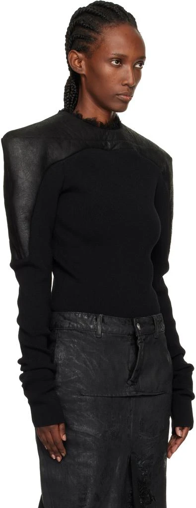 Rick Owens Black Concordians Runway Girdered Reversible Sweater 2