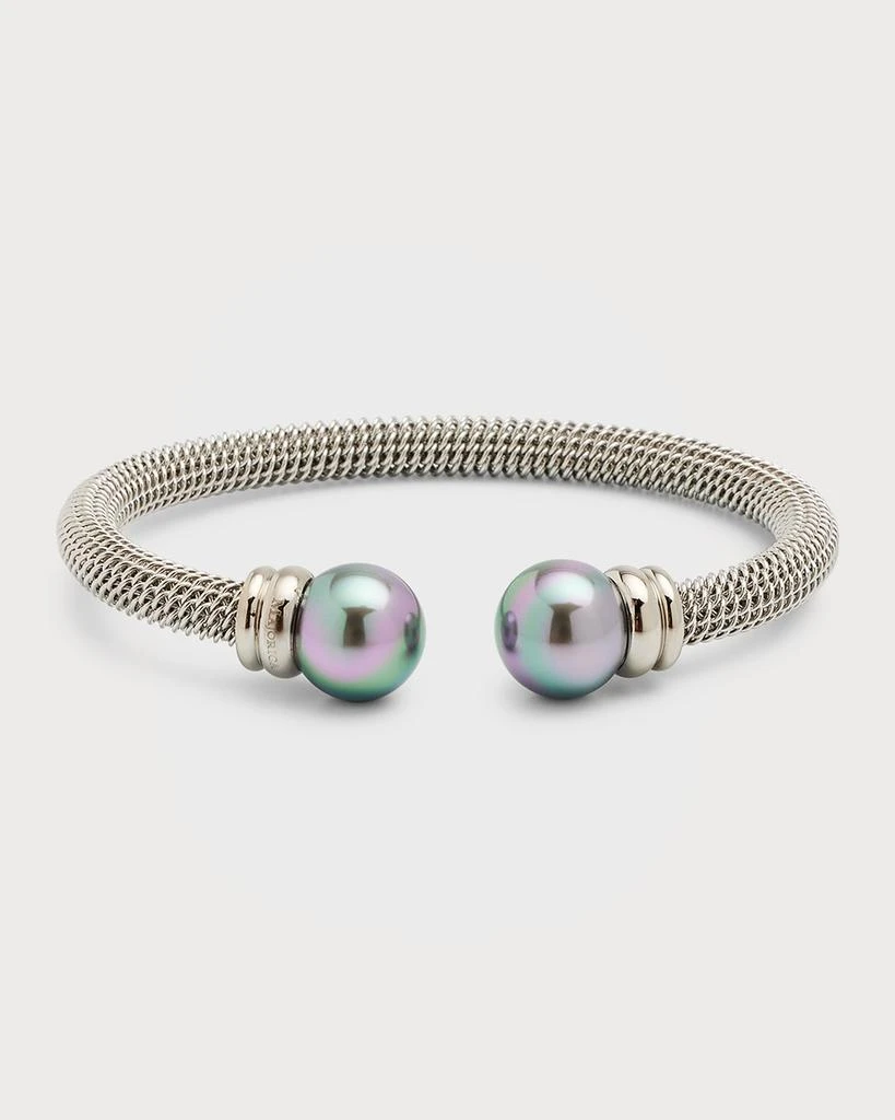 Majorica Tender Kissing Pearl Bracelet, Gray/White 1