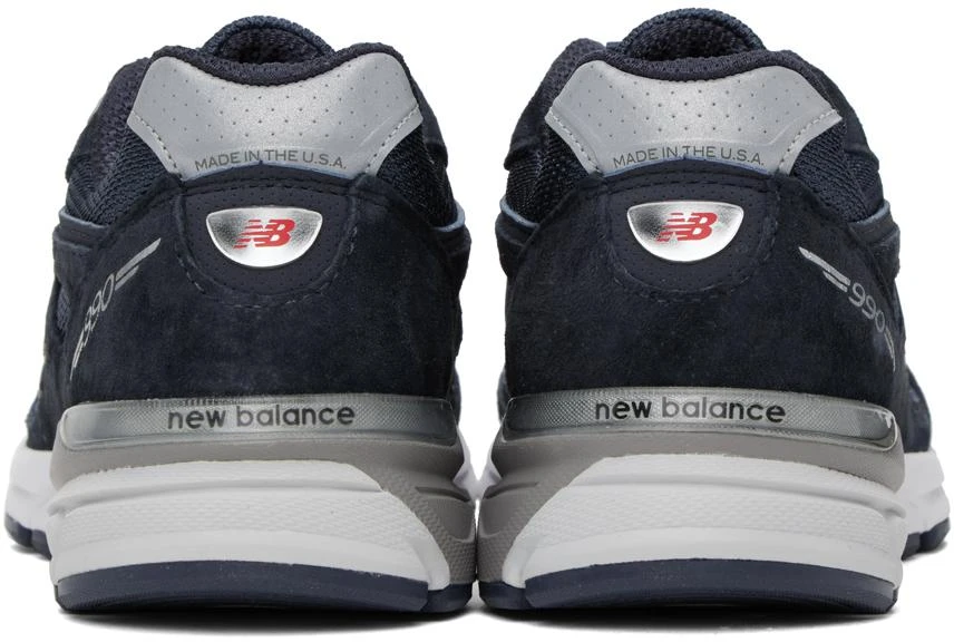 New Balance Navy Made in USA 990v4 Sneakers 2