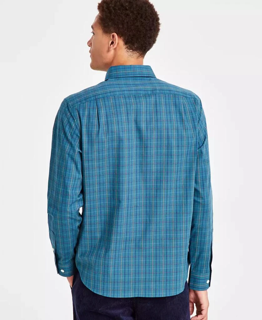 Nautica Men's Wear To Work Classic-Fit Wrinkle-Resistant Plaid Button-Down Shirt 2