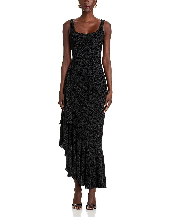 Black Halo Jewel Metallic Gown 7