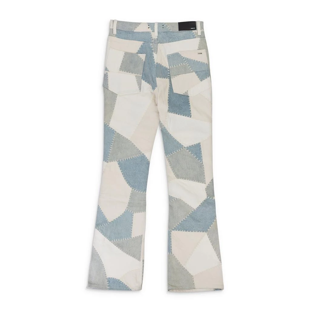 AMIRI PATCHWORK FLARE ALABASTER JEANS 5