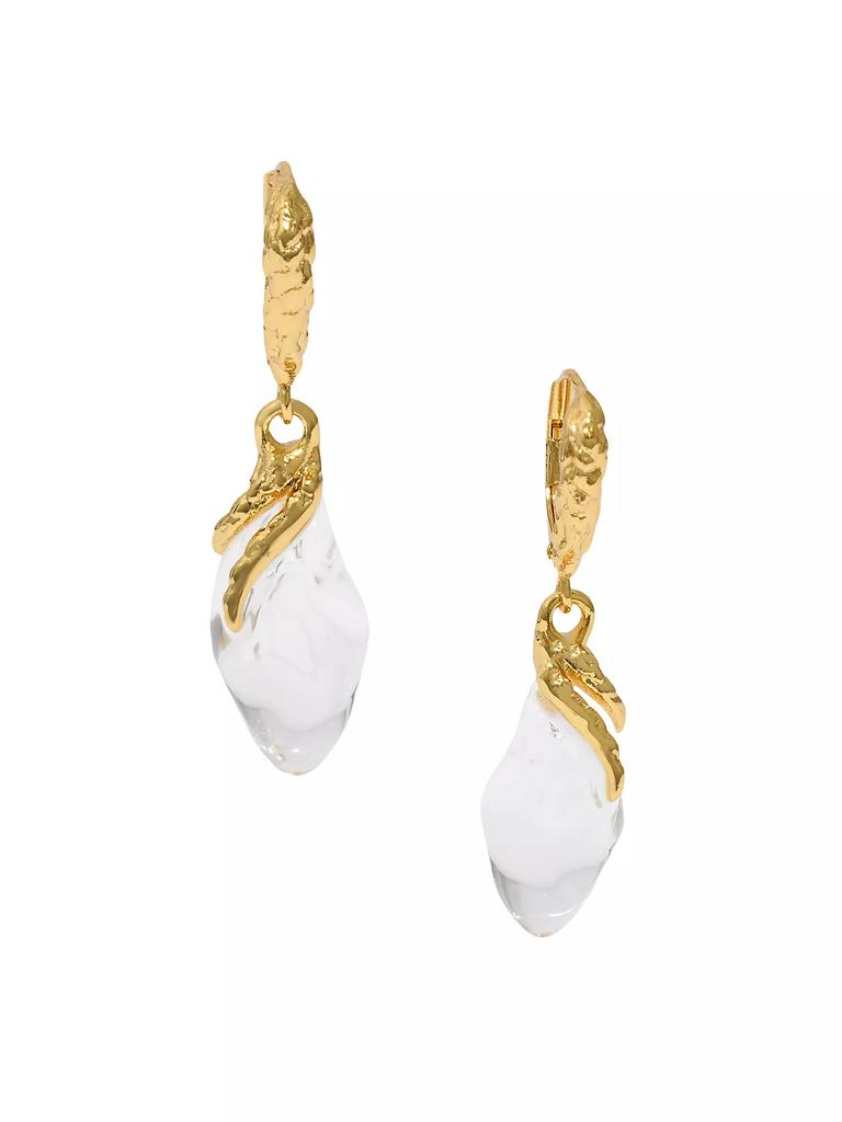 Alexis Bittar Liquid Lucite Vine Raindrop 14K-Gold-Plated Drop Earrings