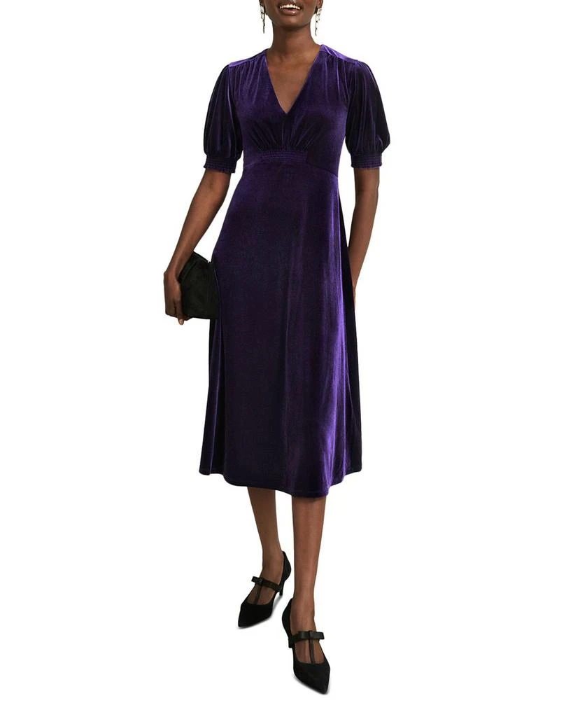 blue purple velvet dress Mabel Velvet Dress