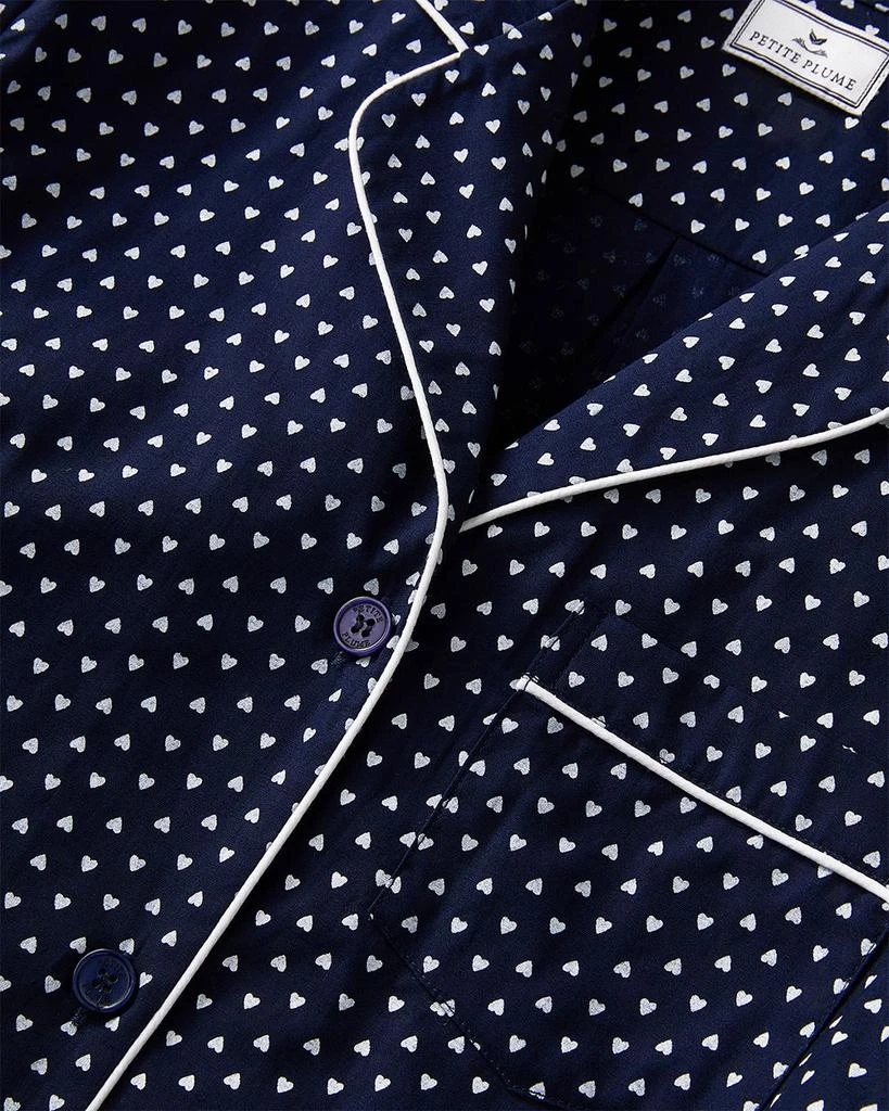 Petite Plume Woven Twill Midnight Hearts Classic Pajama Set 6