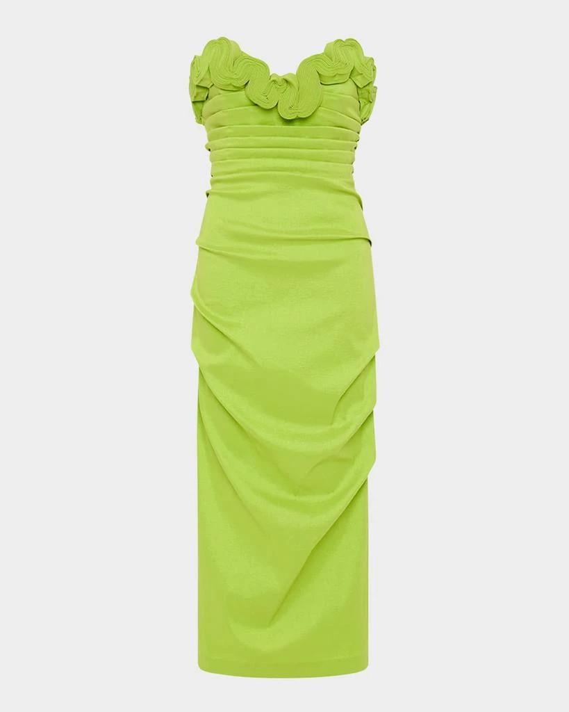RACHEL GILBERT Ren Sculpted Strapless Midi Dress 1