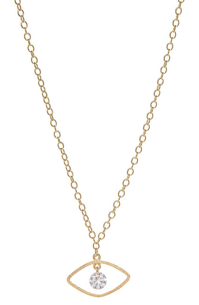 Rivka Friedman Evil Eye CZ Charm Necklace