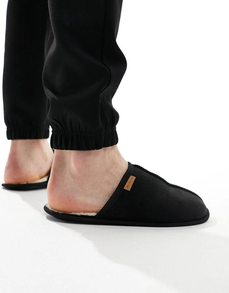 Ben Sherman Ben Sherman mule slippers in black 4