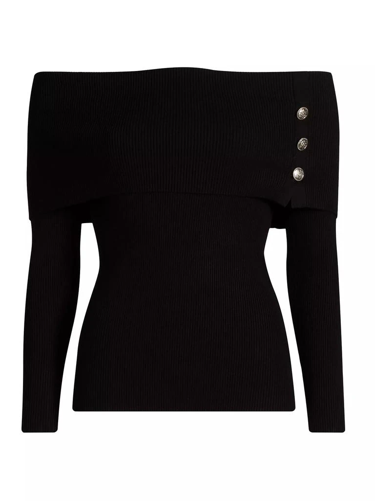 Tahari Imani Rib-Knit Off-The-Shoulder Sweater 1