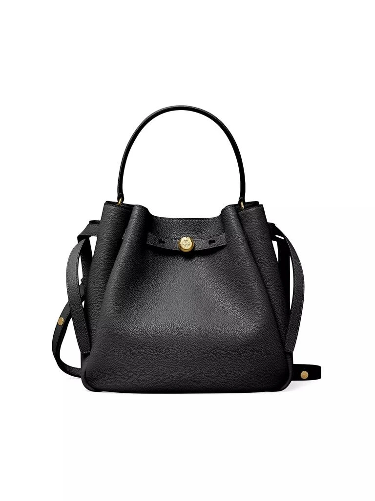 Tory Burch Romy Pebbled Leather Bucket Bag 1