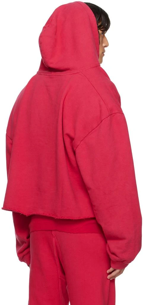 GREG ROSS SSENSE Exclusive Red V-Neck Hoodie 3