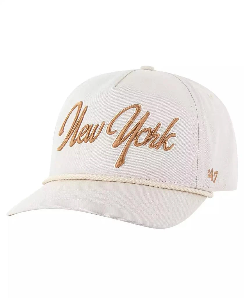 47 Brand Men's Cream New York Mets Neutral Overhand Hitch Adjustable Hat 3
