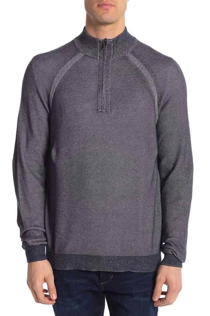 Tailor Vintage Tailor Vintage - Birdseye Reversible 1/4 Zip Knit Pullover Sweater 2