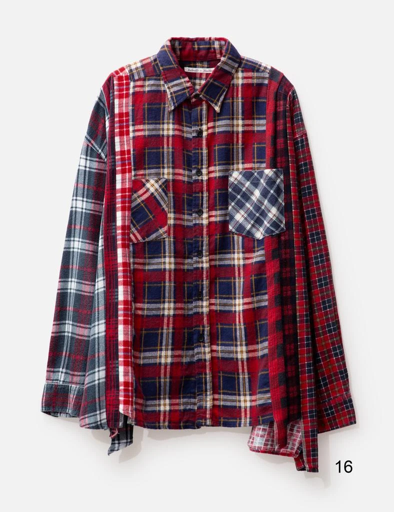 Needles FLANNEL SHIRT - 7 CUTS WIDE SHIRT 21