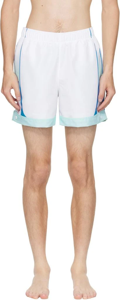Casablanca Blue
White Logo Swim Shorts