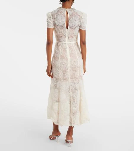 Self Portrait Semi-sheer lace midi dress 3